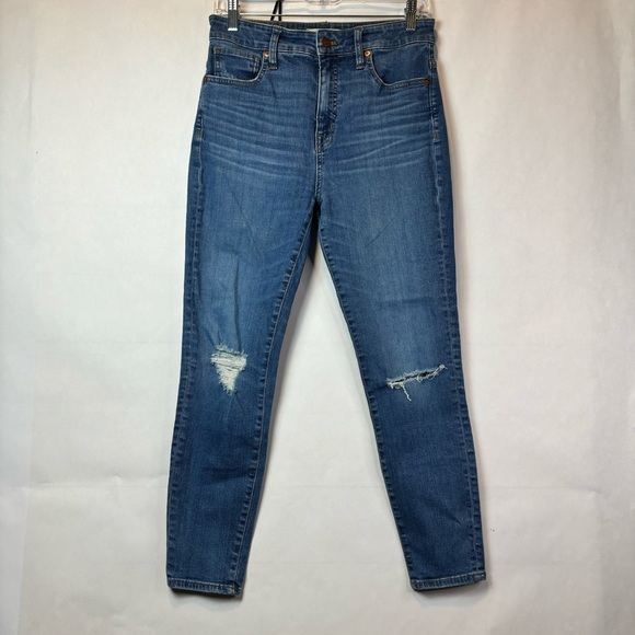 Madewell‎ Curvy High Rise Skinny Crop Distressed Jeans K7532 - Picture 1 of 10